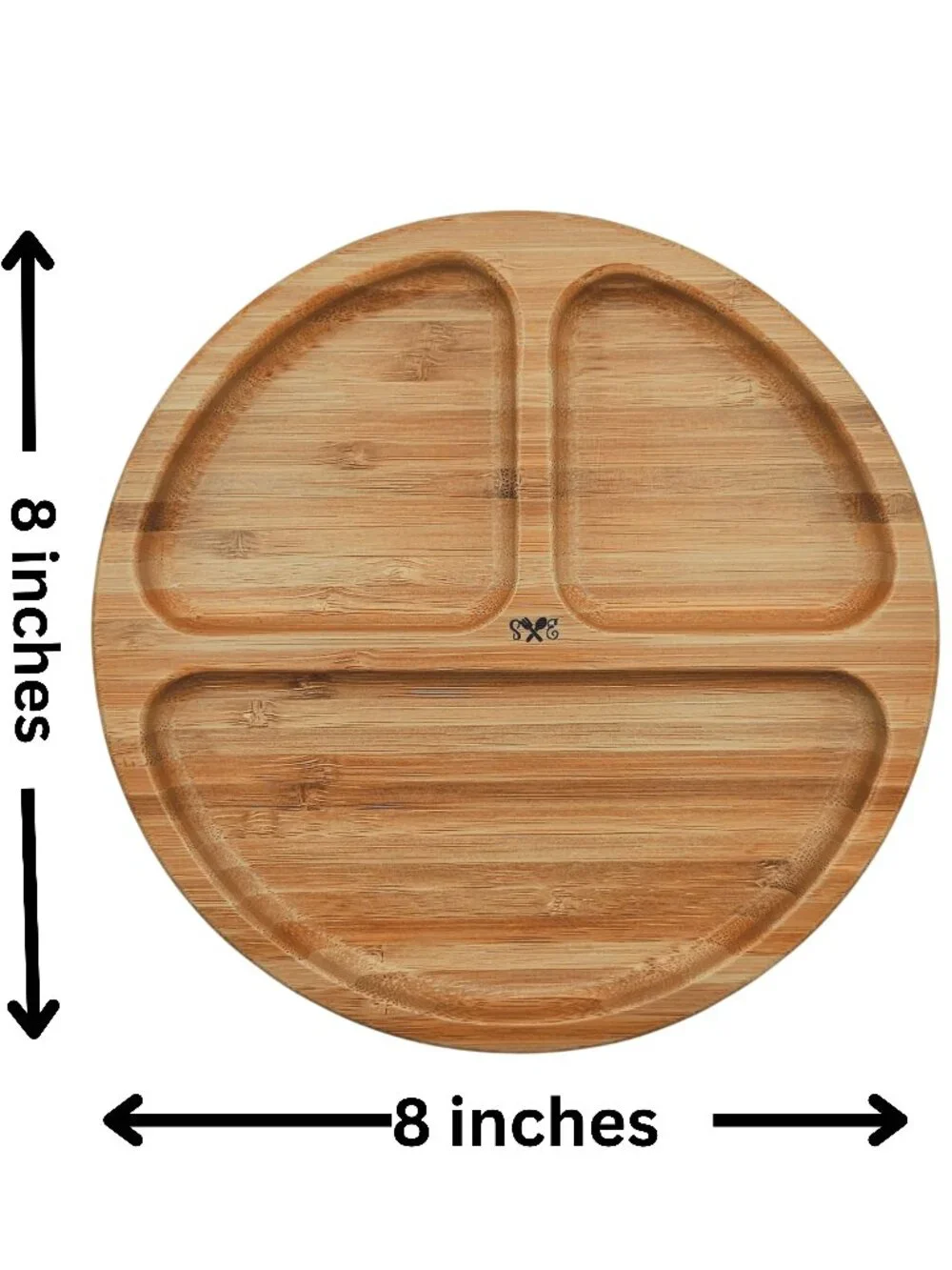 New! Bamboo Toddler Plate | Round Plate with Gray & Pink Suction